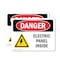 Signmission Electric Panel Inside Danger Sign, Vinyl Decal, 5in W x 3.5in L, 2PK OS-2PACK-DS-D-35-L-2203 - alternate 1
